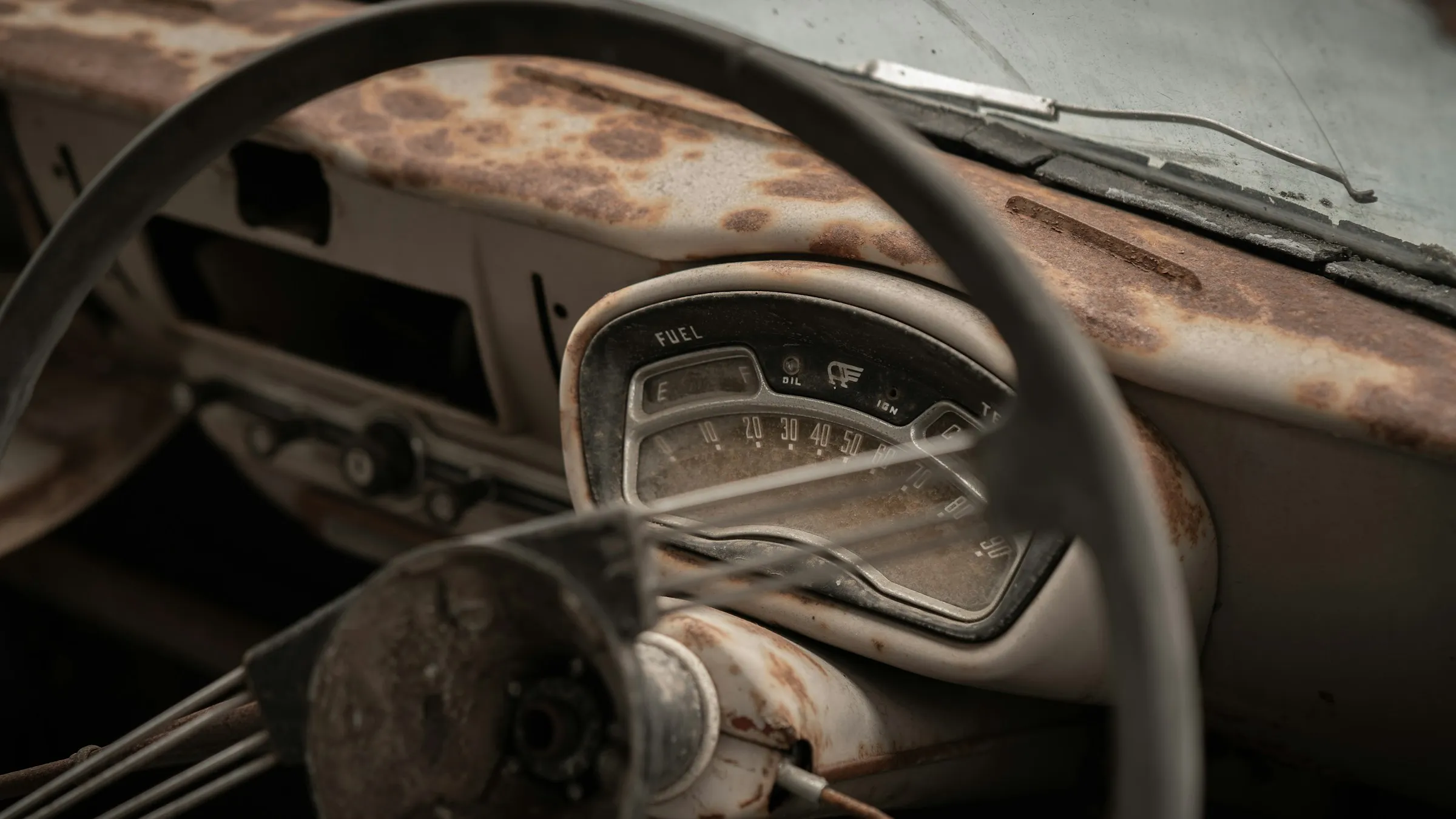 Rusty car panel
