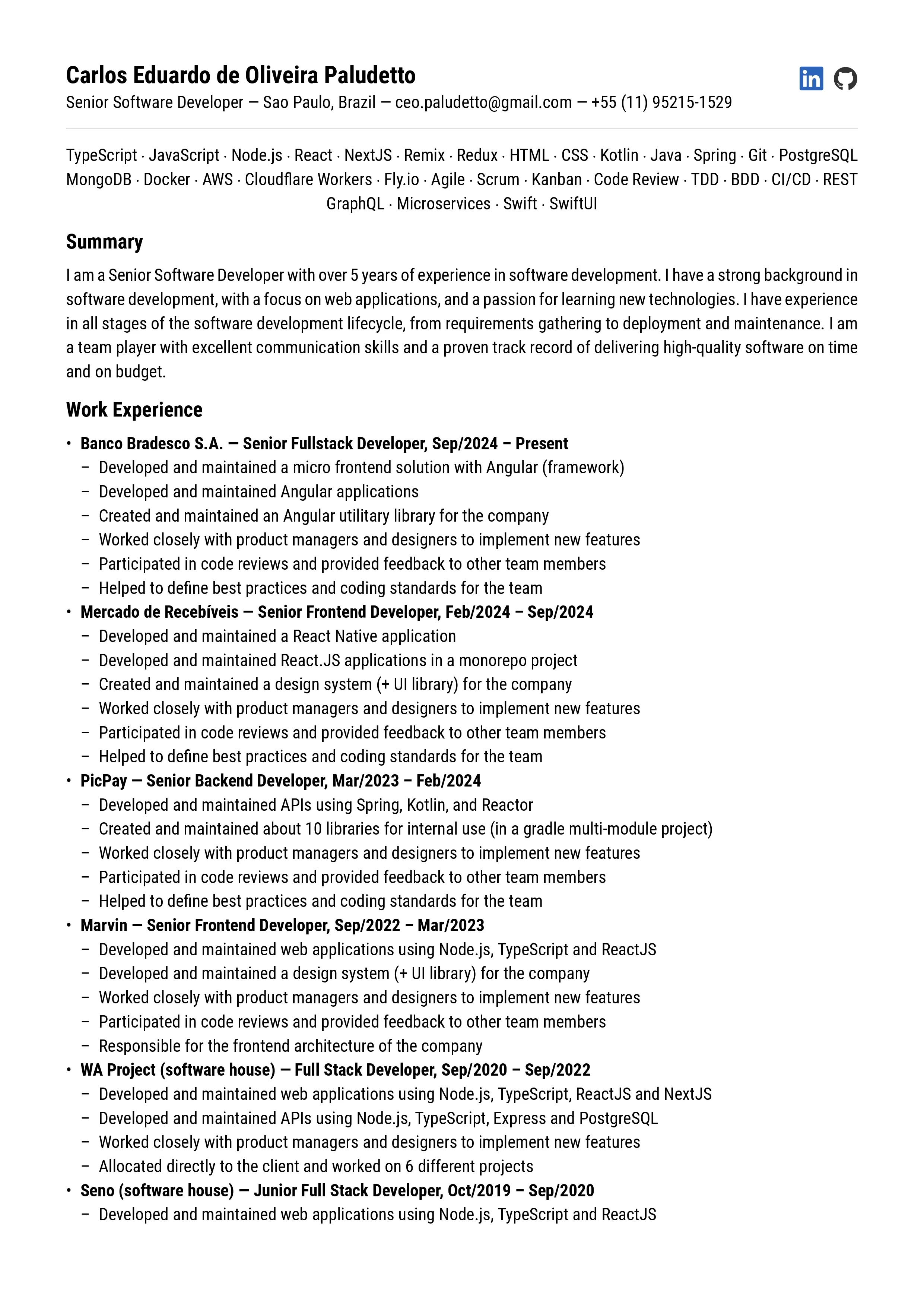 My curriculum made with Typst